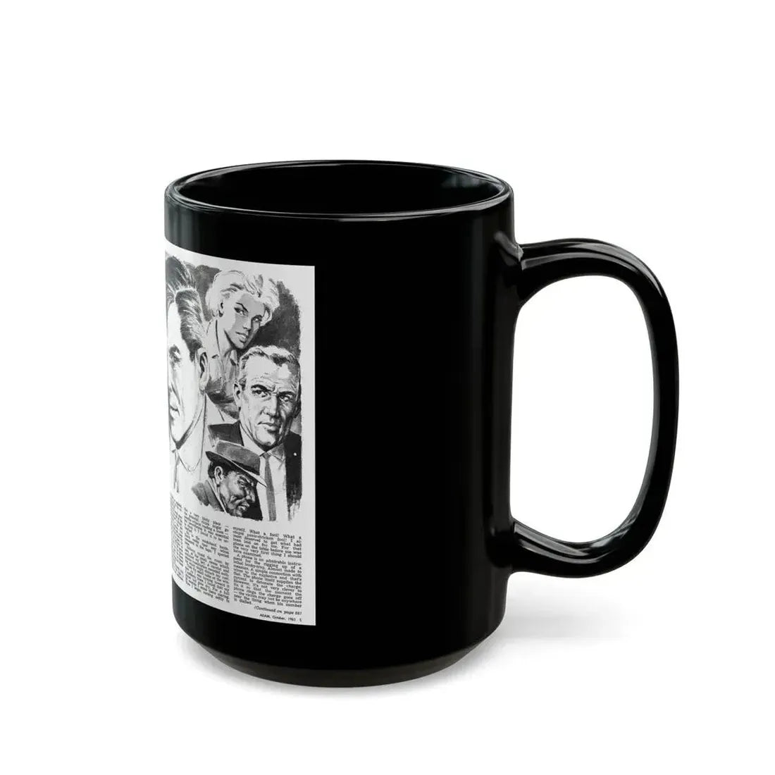 Booby-Trapped, Adam magazine, October 1963 - Black Coffee Mug - Go Mug Yourself