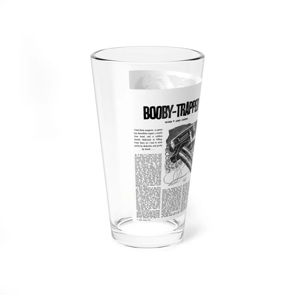 Booby-Trapped, Adam magazine, October 1963 (Magazine Illustration) Pint Glass 16oz-Go Mug Yourself