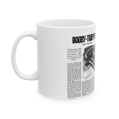 Booby-Trapped, Adam magazine, October 1963 - White Coffee Mug - Go Mug Yourself