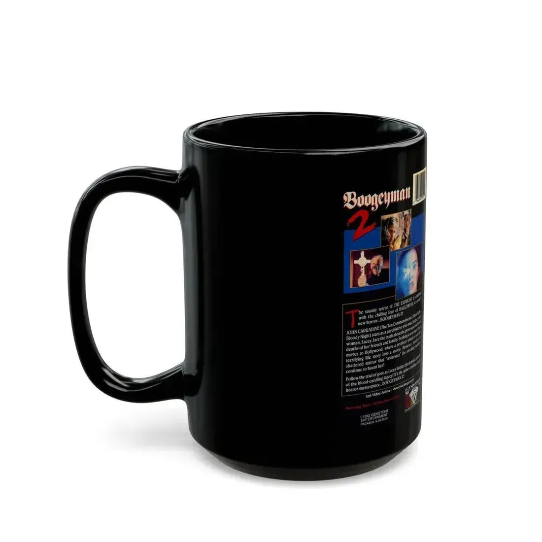 BOOGEYMAN 2 GEMSTONE ENTERTAINMENT (VHS COVER) - Black Coffee Mug - Go Mug Yourself