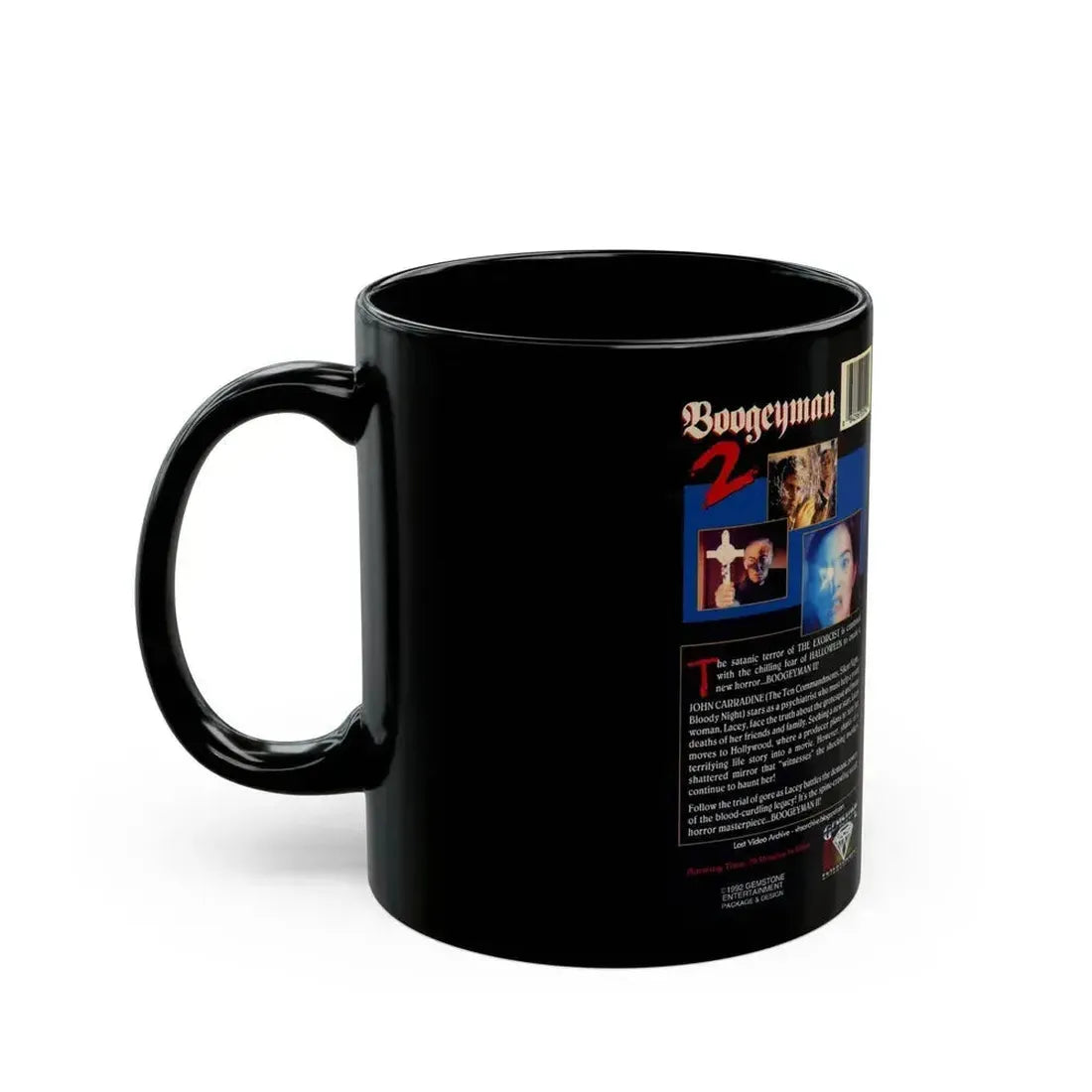 BOOGEYMAN 2 GEMSTONE ENTERTAINMENT (VHS COVER) - Black Coffee Mug - Go Mug Yourself