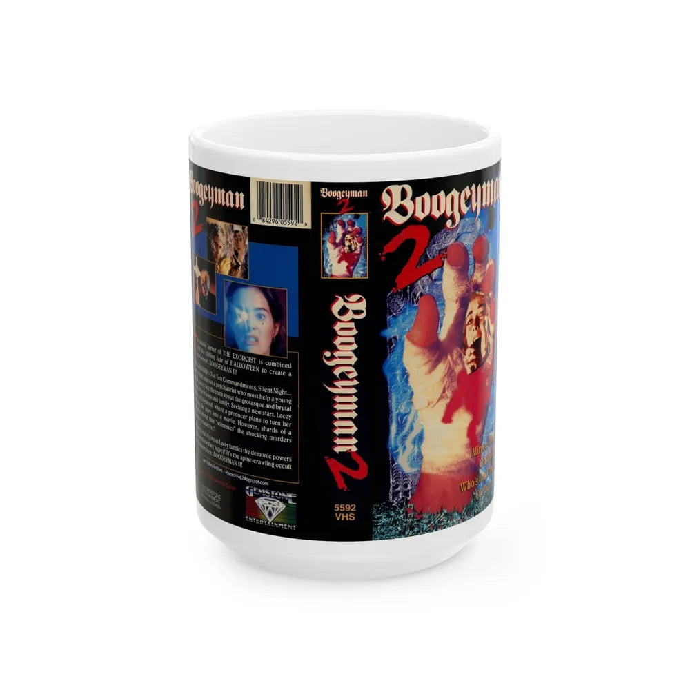 BOOGEYMAN 2 GEMSTONE ENTERTAINMENT (VHS COVER) - White Coffee Mug-15oz-Go Mug Yourself