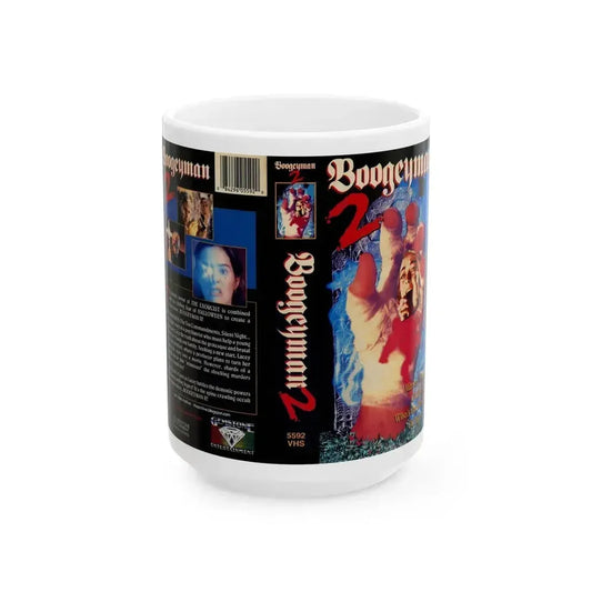 BOOGEYMAN 2 GEMSTONE ENTERTAINMENT (VHS COVER) - White Coffee Mug 15oz - Go Mug Yourself