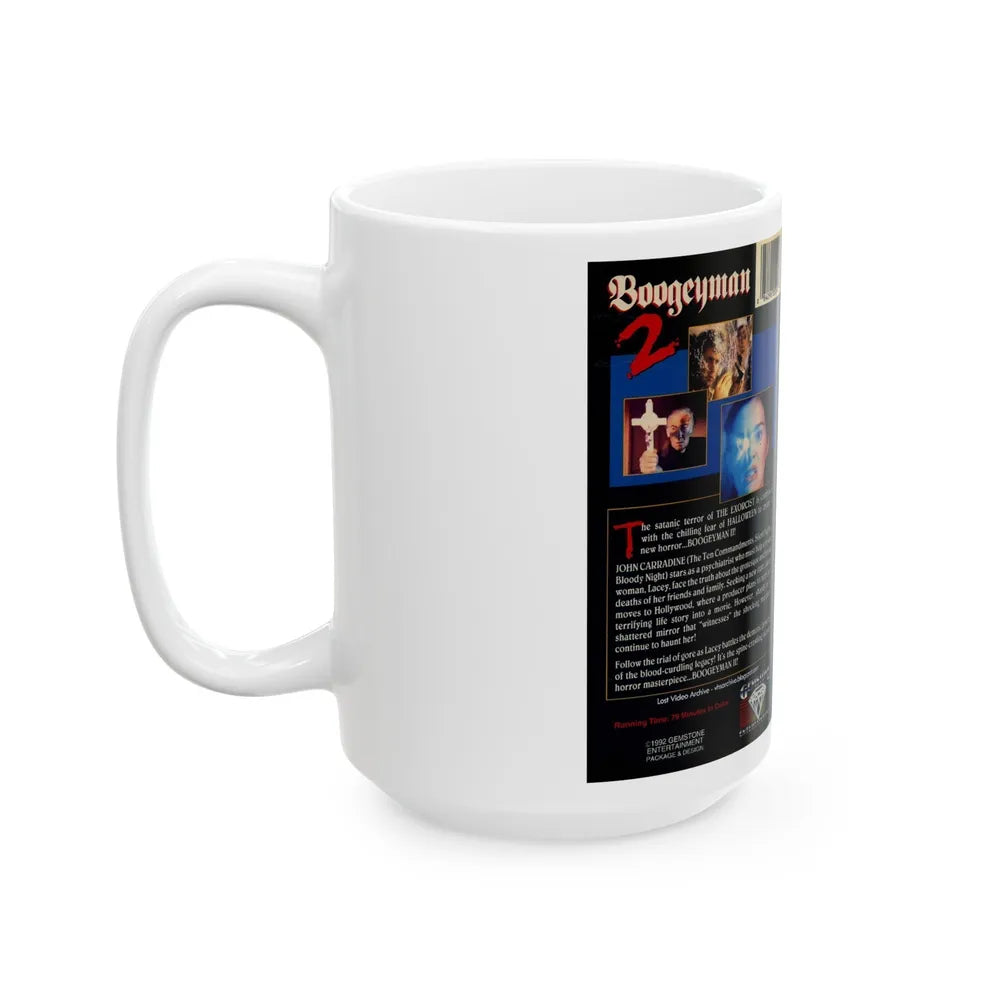 BOOGEYMAN 2 GEMSTONE ENTERTAINMENT (VHS COVER) - White Coffee Mug-Go Mug Yourself