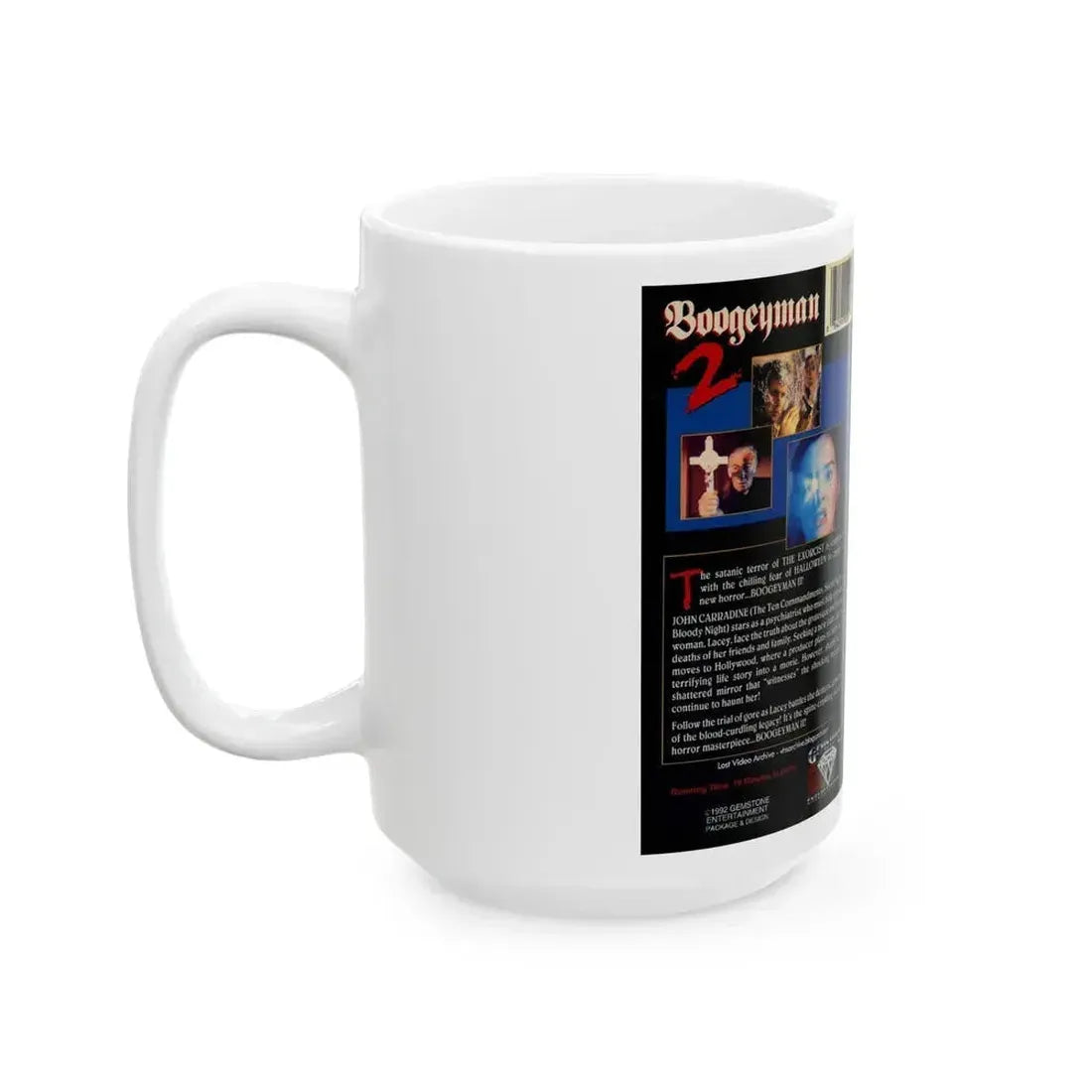 BOOGEYMAN 2 GEMSTONE ENTERTAINMENT (VHS COVER) - White Coffee Mug - Go Mug Yourself