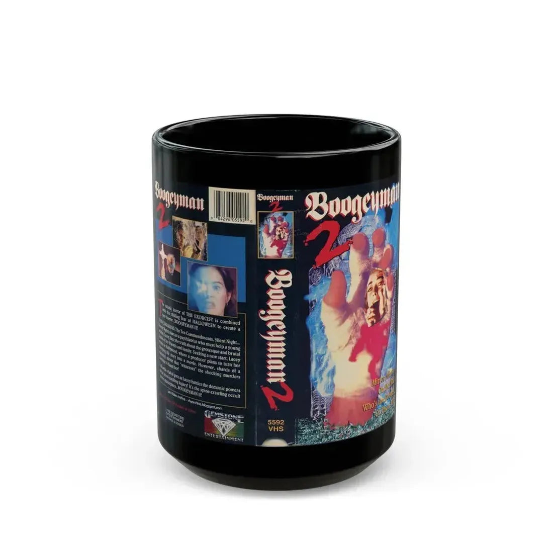 BOOGEYMAN 2 (VHS COVER) - Black Coffee Mug 15oz - Go Mug Yourself