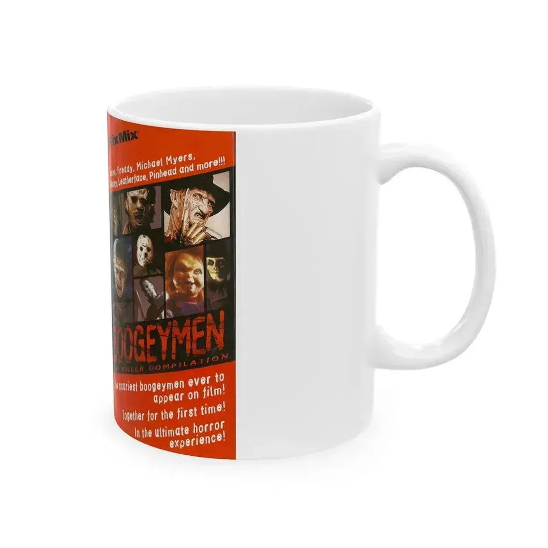 BOOGEYMEN THE KILLER COMPILATION (VHS COVER) - White Coffee Mug - Go Mug Yourself