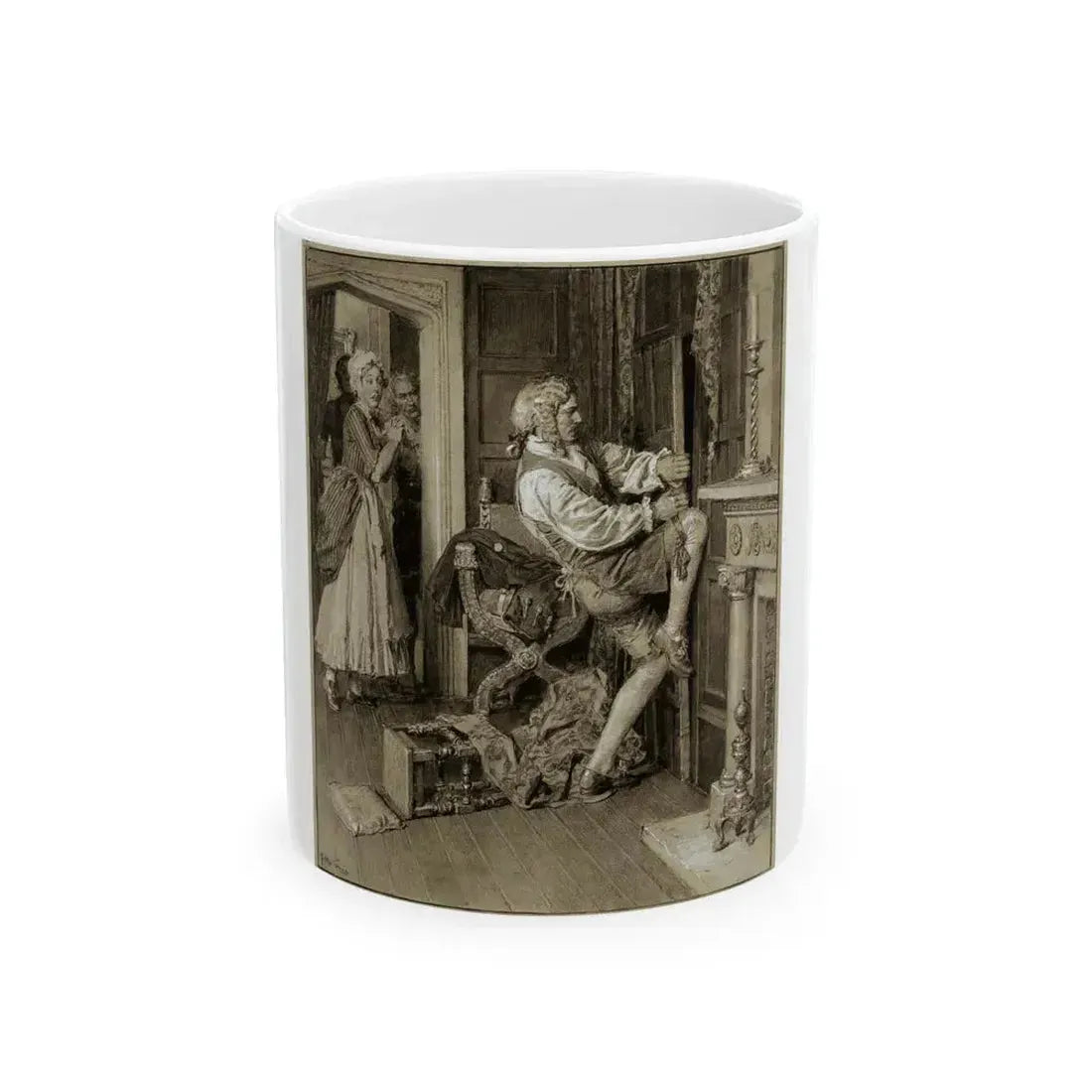 Book or Magazine Illustration - White Coffee Mug 11oz - Go Mug Yourself