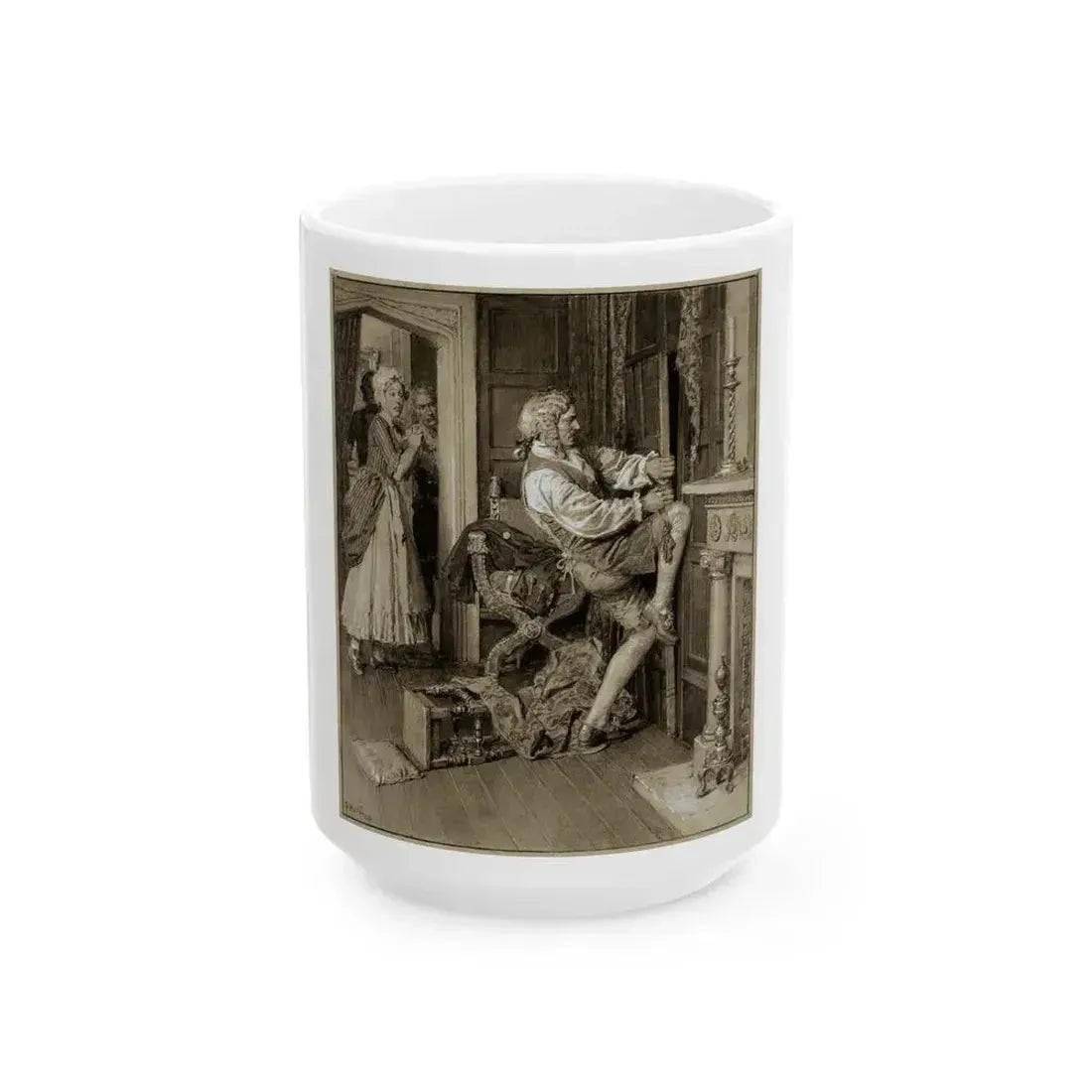 Book or Magazine Illustration - White Coffee Mug 15oz - Go Mug Yourself