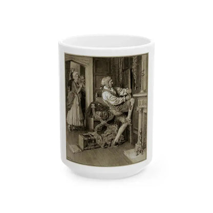 Book or Magazine Illustration - White Coffee Mug 15oz - Go Mug Yourself