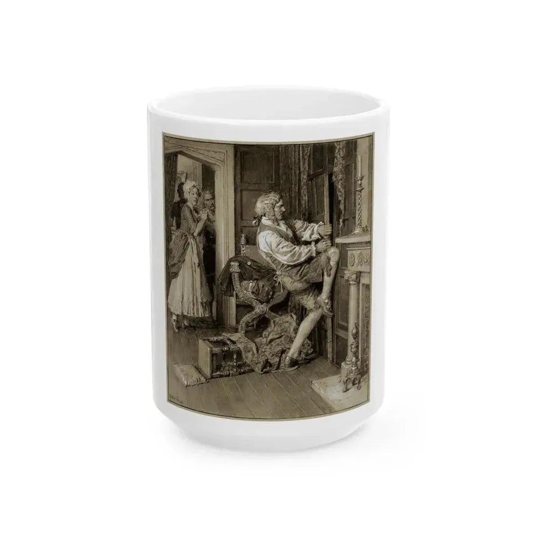 Book or Magazine Illustration - White Coffee Mug 15oz - Go Mug Yourself