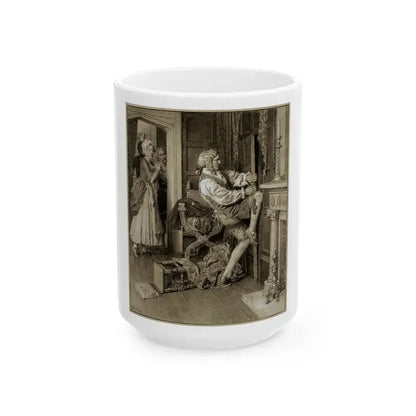 Book or Magazine Illustration - White Coffee Mug 15oz - Go Mug Yourself
