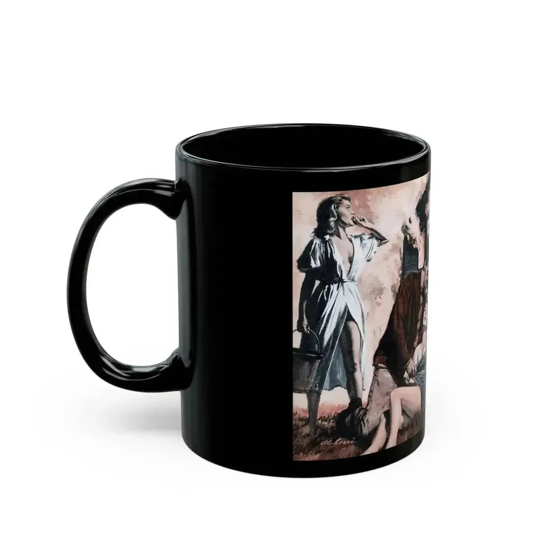 Boom-Town Madam, Stag magazine, November 1957 - Black Coffee Mug - Go Mug Yourself
