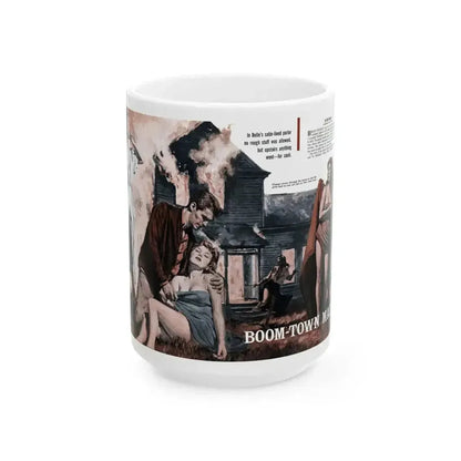Boom-Town Madam, Stag magazine, November 1957 - White Coffee Mug 15oz - Go Mug Yourself