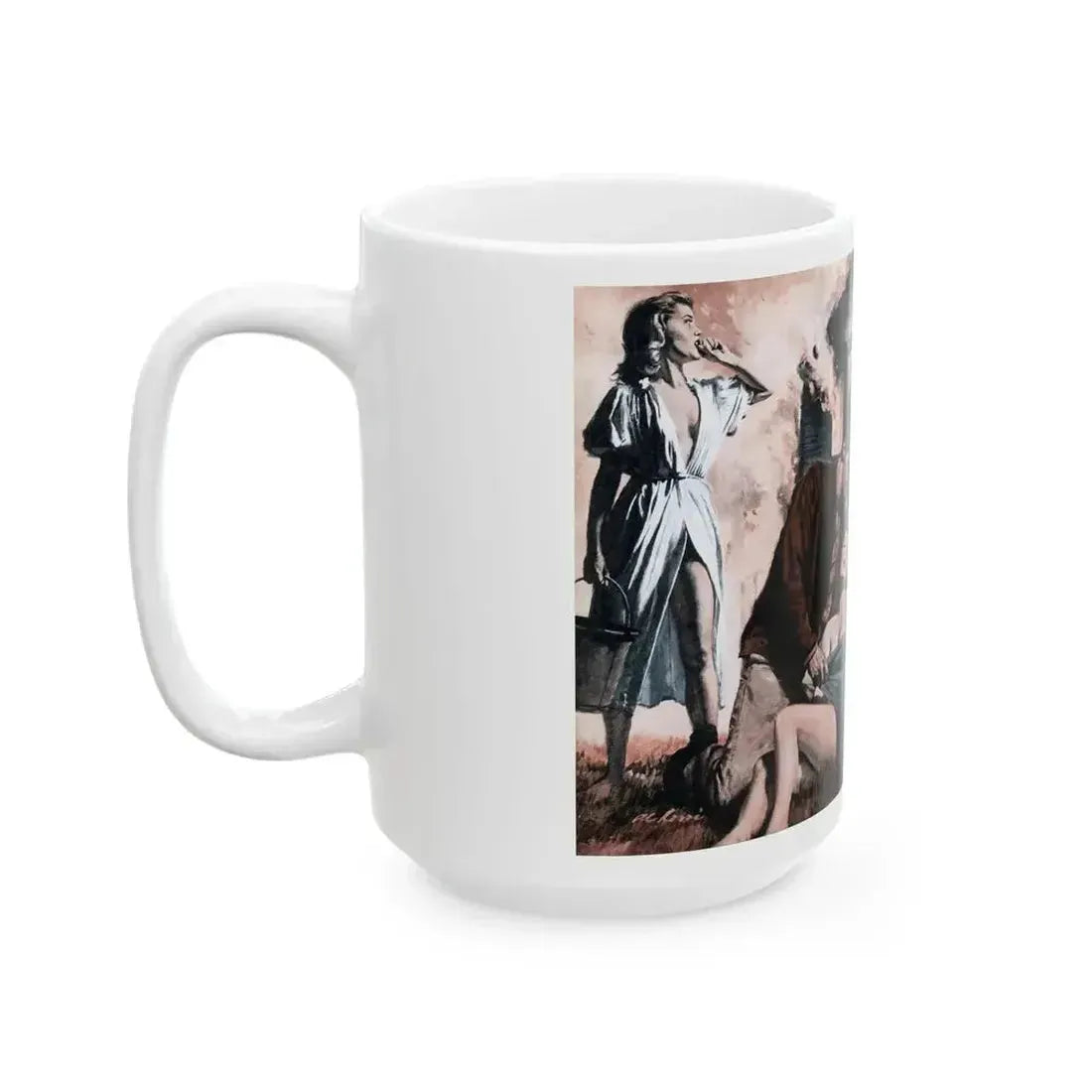 Boom-Town Madam, Stag magazine, November 1957 - White Coffee Mug - Go Mug Yourself