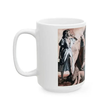 Boom-Town Madam, Stag magazine, November 1957 - White Coffee Mug - Go Mug Yourself