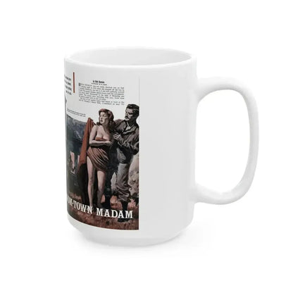 Boom-Town Madam, Stag magazine, November 1957 - White Coffee Mug - Go Mug Yourself