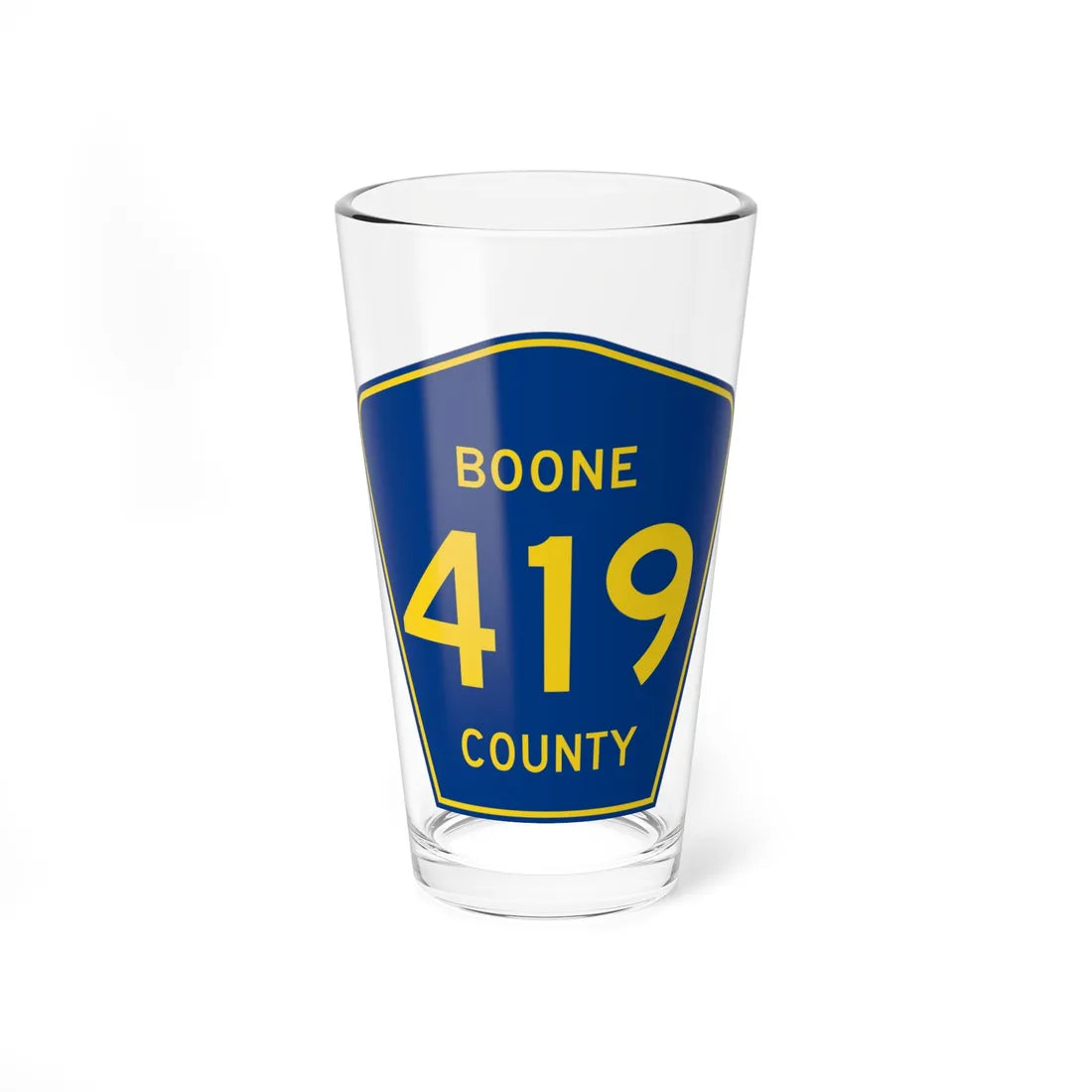 Boone County Route 419 AR (Arkansas) (Road Sign) Pint Glass 16oz 16oz - Go Mug Yourself