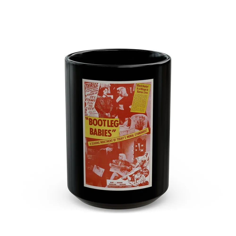 BOOTLEG BABIES 1940 Movie Poster - Black Coffee Mug-15oz-Go Mug Yourself