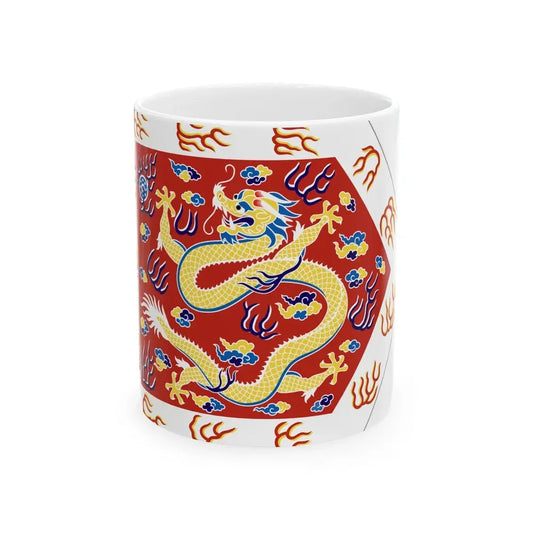 Bordered Red Banner (China) White Coffee Mug 11oz - Go Mug Yourself