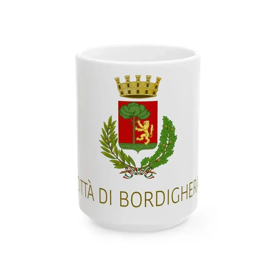 Bordighera-Bandiera (Italy) White Coffee Mug 15oz - Go Mug Yourself