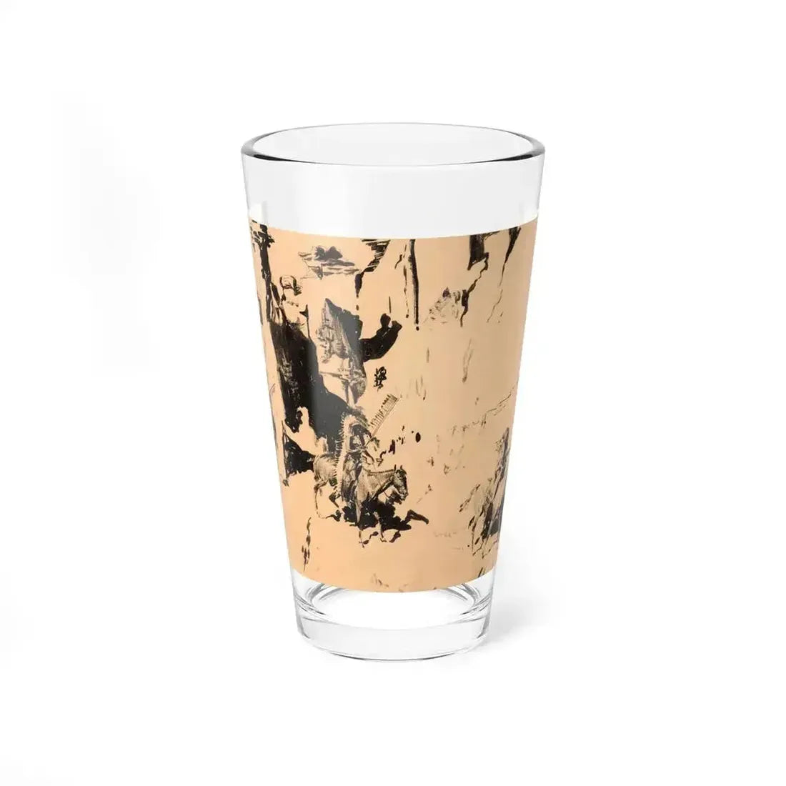 Borein-Four Indian Riders (Native Americans in Art) Pint Glass 16oz 16oz - Go Mug Yourself