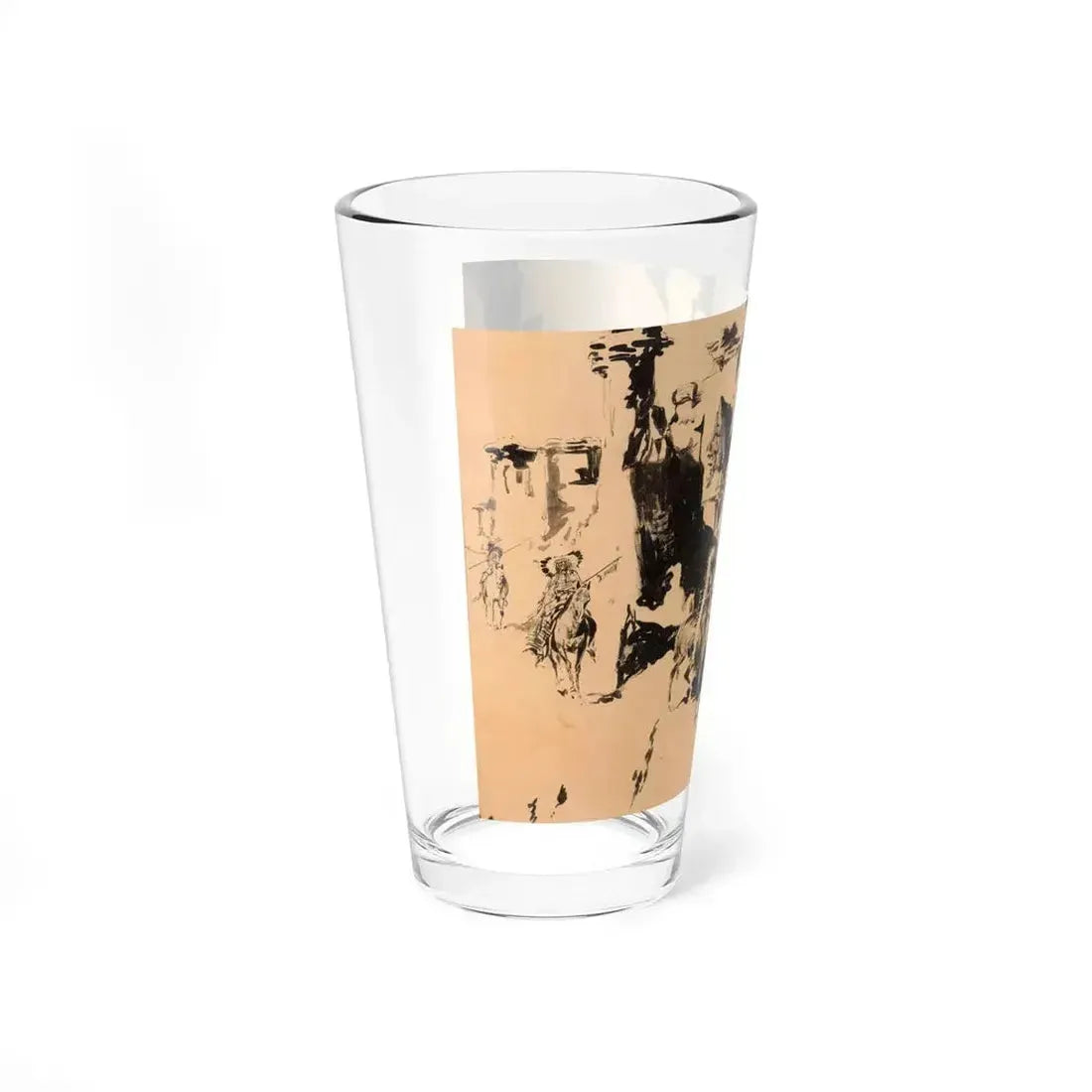 Borein-Four Indian Riders (Native Americans in Art) Pint Glass 16oz - Go Mug Yourself