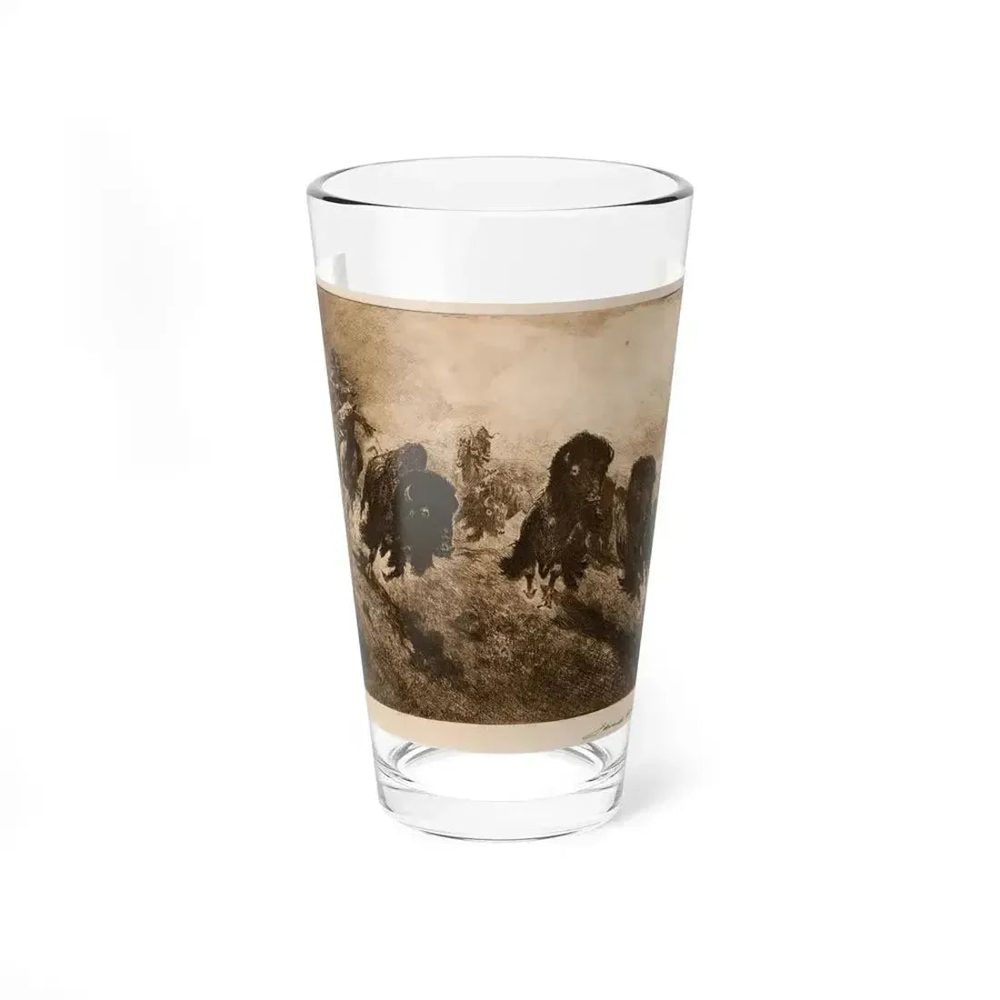Borein-Robes And Meat (Native Americans in Art) Pint Glass 16oz 16oz - Go Mug Yourself
