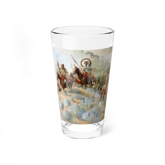Borein-Sioux War Party (Native Americans in Art) Pint Glass 16oz 16oz - Go Mug Yourself