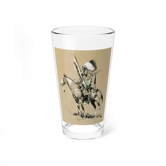 Borein-Sioux Warrior (1914) (Native Americans in Art) Pint Glass 16oz 16oz - Go Mug Yourself