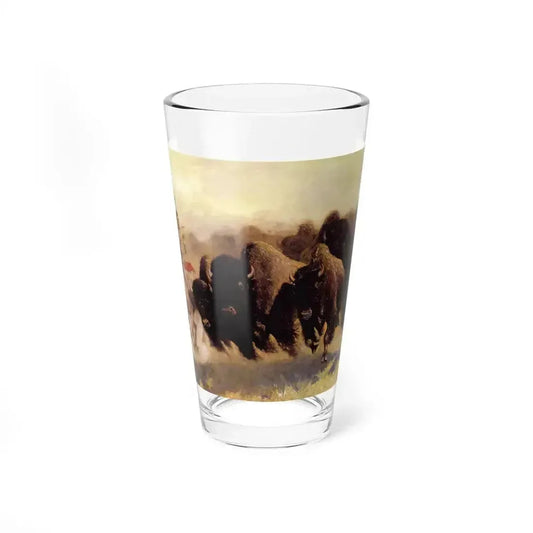 Borein-The Buffalo Hunt (Native Americans in Art) Pint Glass 16oz 16oz - Go Mug Yourself