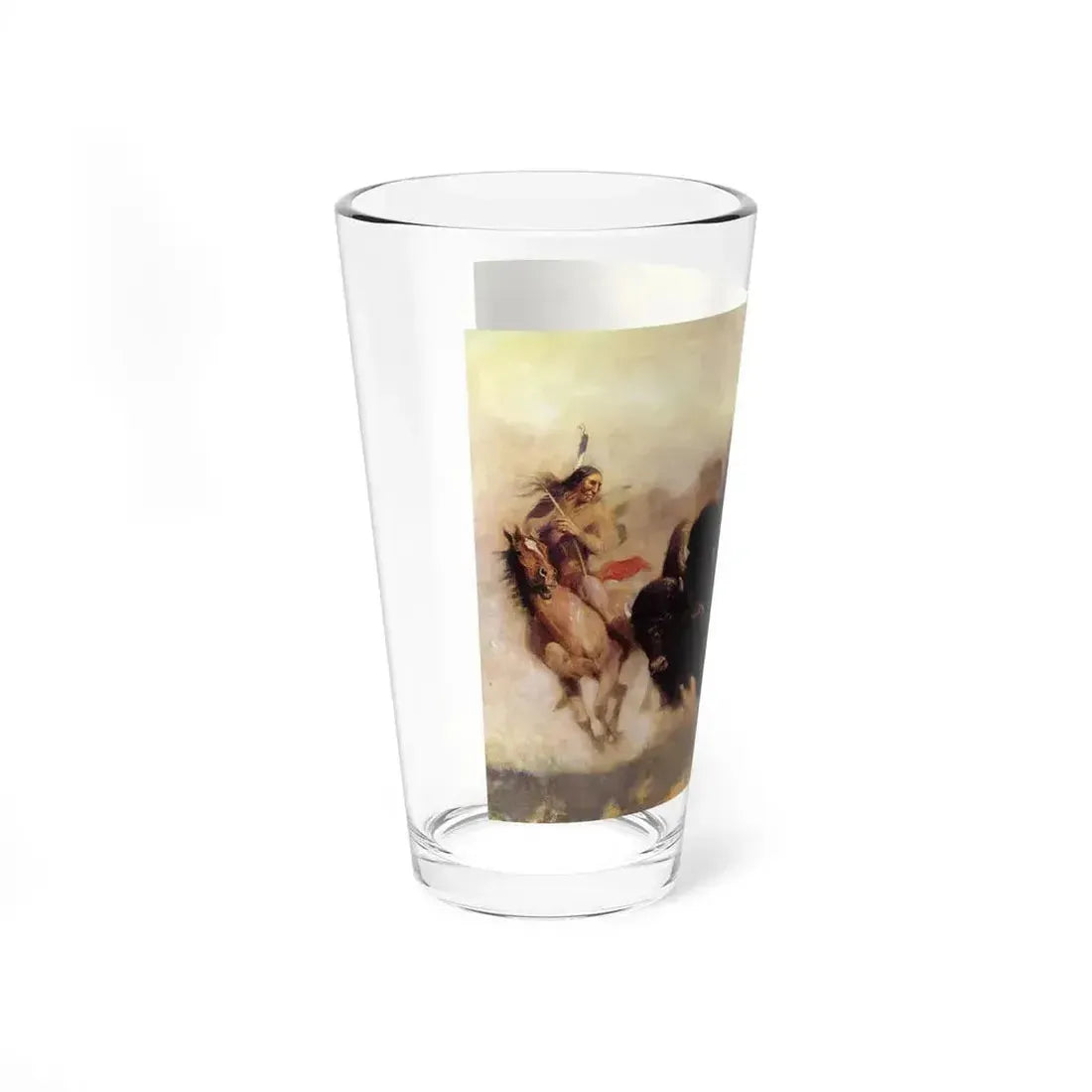 Borein-The Buffalo Hunt (Native Americans in Art) Pint Glass 16oz - Go Mug Yourself