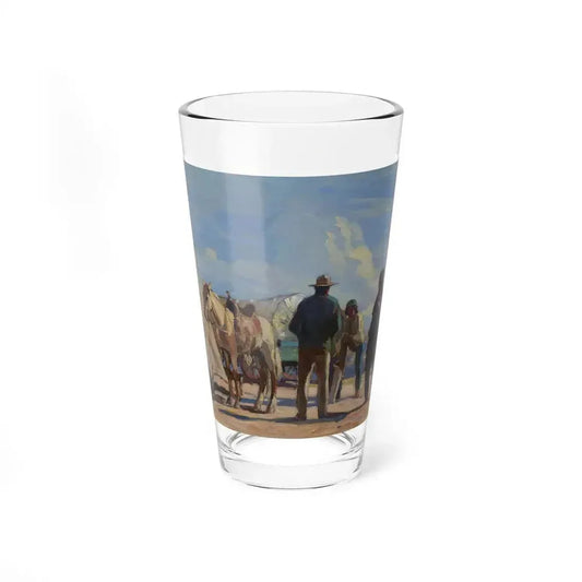 Borg - Desert Meeting (Native Americans in Art) Pint Glass 16oz 16oz - Go Mug Yourself