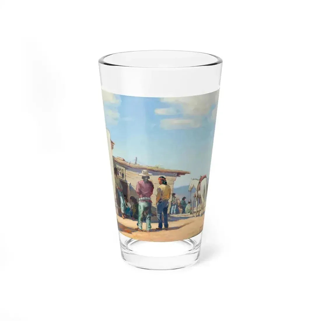 Borg - Oraibi, Arizona (Native Americans in Art) Pint Glass 16oz 16oz - Go Mug Yourself