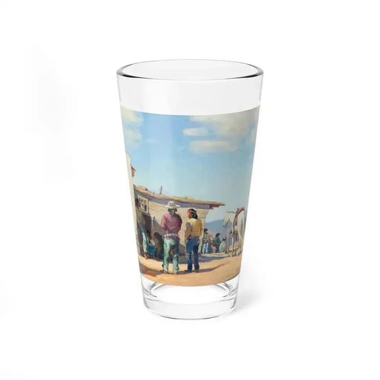 Borg - Oraibi, Arizona (Native Americans in Art) Pint Glass 16oz 16oz - Go Mug Yourself
