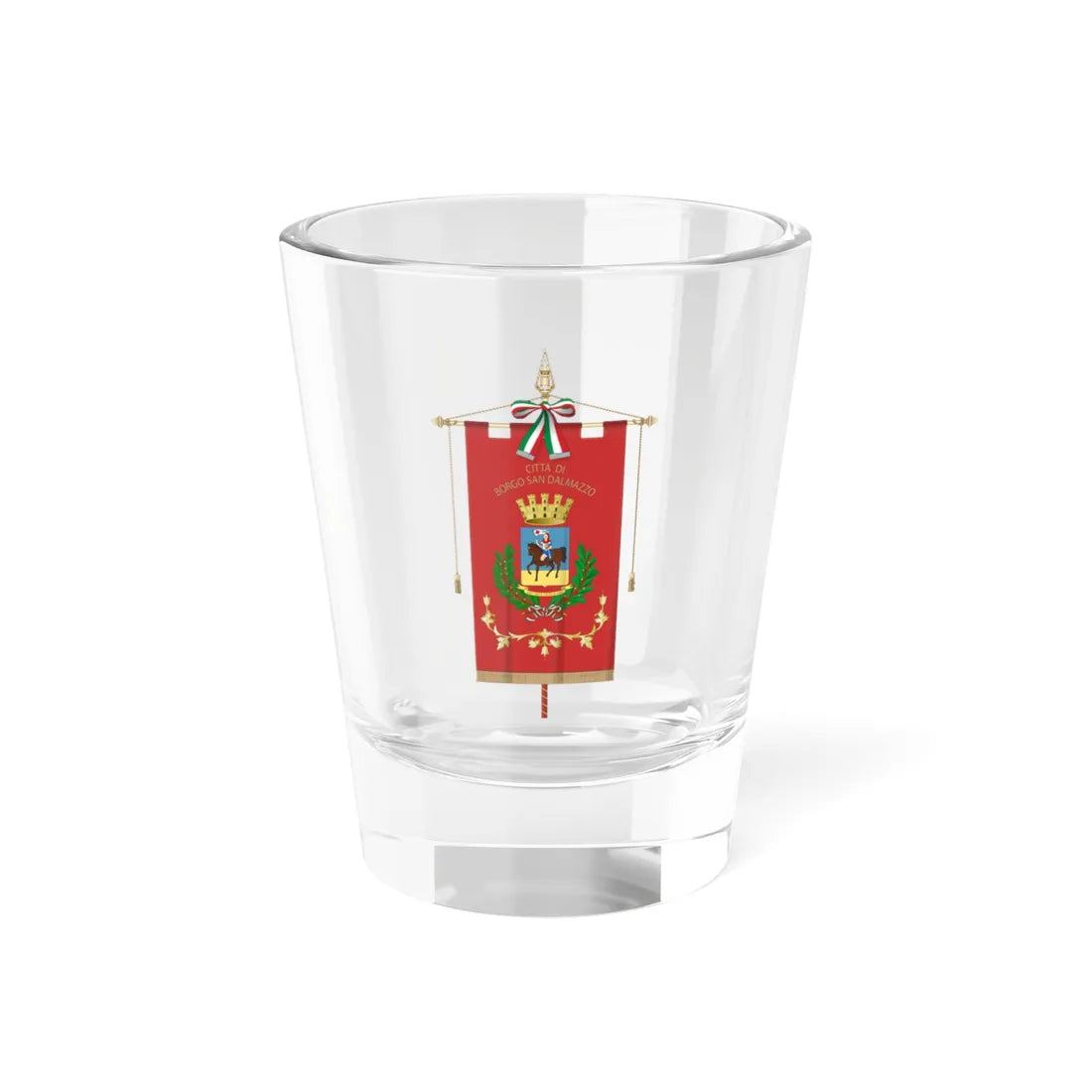 Borgo San Dalmazzo-Gonfalone2 (Italy) Shot Glass 1.5oz 1.5oz - Go Mug Yourself