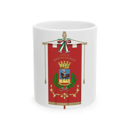 Borgo San Dalmazzo-Gonfalone2 (Italy) White Coffee Mug 11oz - Go Mug Yourself