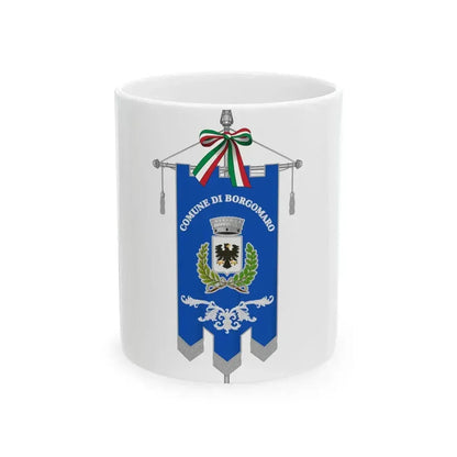 Borgomaro-Gonfalone (Italy) White Coffee Mug 11oz - Go Mug Yourself