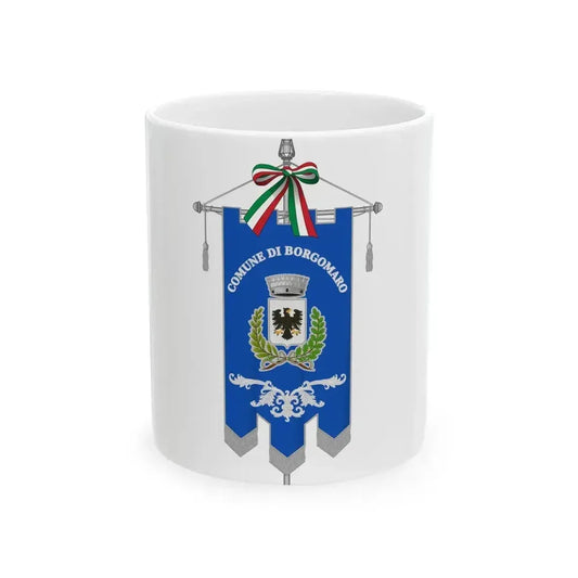 Borgomaro-Gonfalone (Italy) White Coffee Mug 11oz - Go Mug Yourself