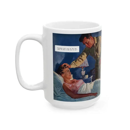 Born A Girl, Redbook, November 1955 - White Coffee Mug - Go Mug Yourself