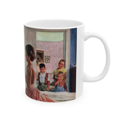 Born A Girl, Redbook, November 1955 - White Coffee Mug - Go Mug Yourself
