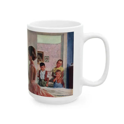 Born A Girl, Redbook, November 1955 - White Coffee Mug - Go Mug Yourself