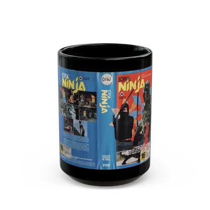 BORN A NINJA (VHS COVER) - Black Coffee Mug-15oz-Go Mug Yourself