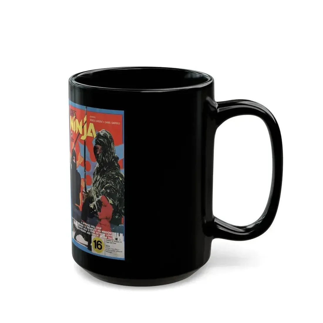 BORN A NINJA (VHS COVER) - Black Coffee Mug - Go Mug Yourself