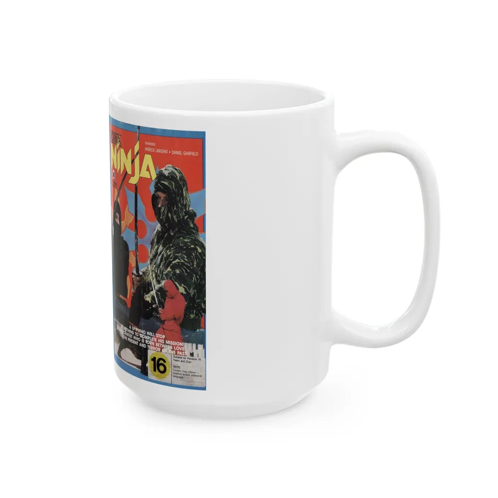 BORN A NINJA (VHS COVER) - White Coffee Mug-Go Mug Yourself