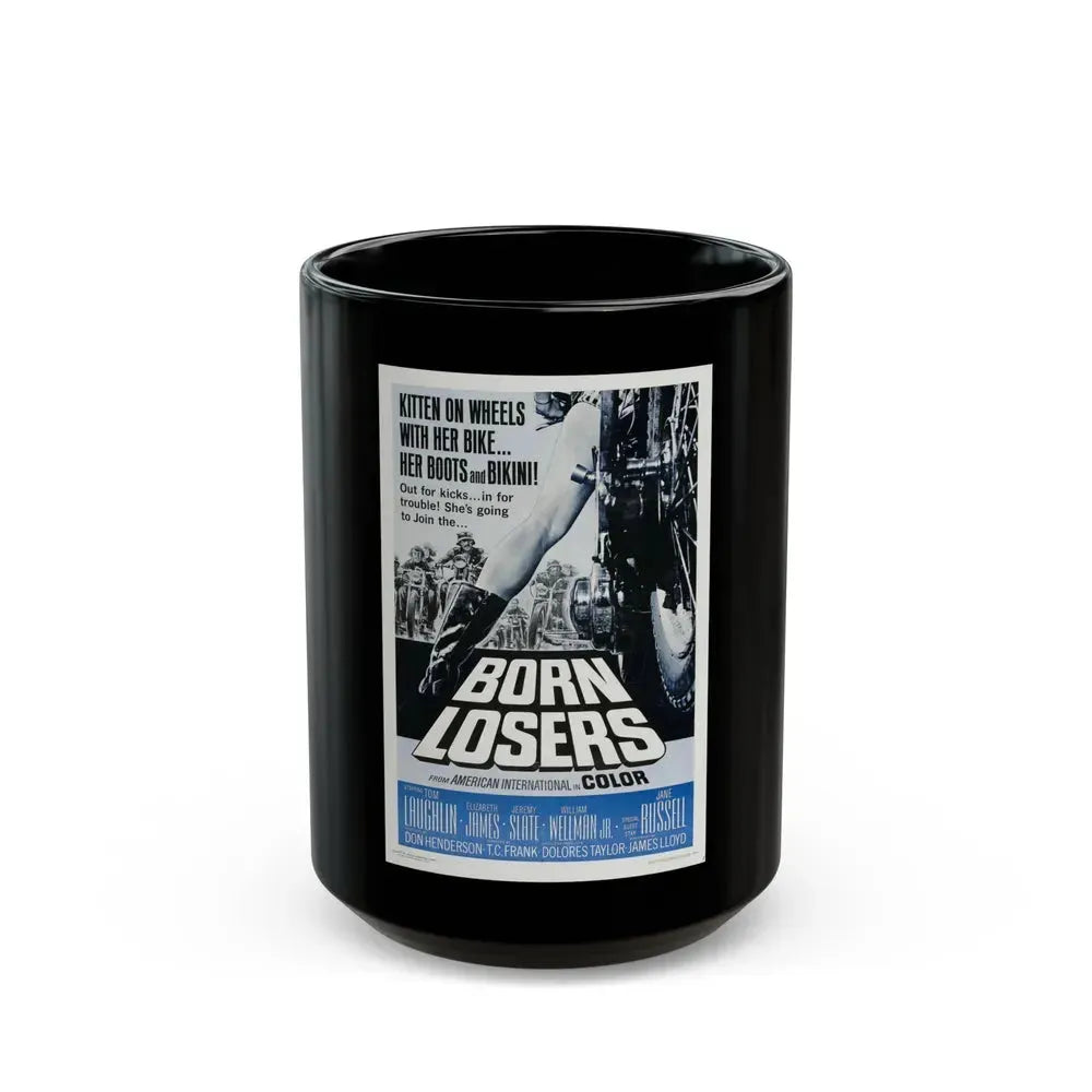 BORN LOSERS 1967 Movie Poster - Black Coffee Mug 15oz - Go Mug Yourself