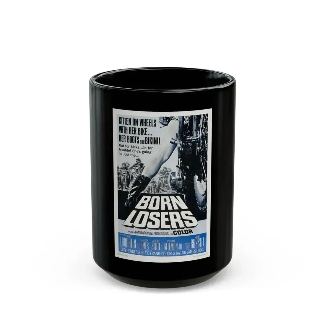 BORN LOSERS 1967 Movie Poster - Black Coffee Mug 15oz - Go Mug Yourself