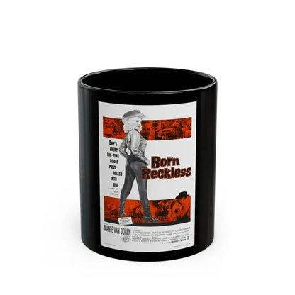 BORN RECKLESS 1958 Movie Poster - Black Coffee Mug 11oz - Go Mug Yourself