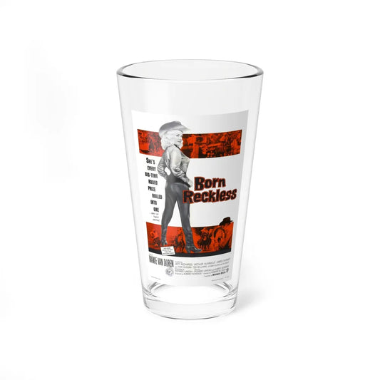 BORN RECKLESS 1958 Movie Poster - Pint Glass 16oz-16oz-Go Mug Yourself