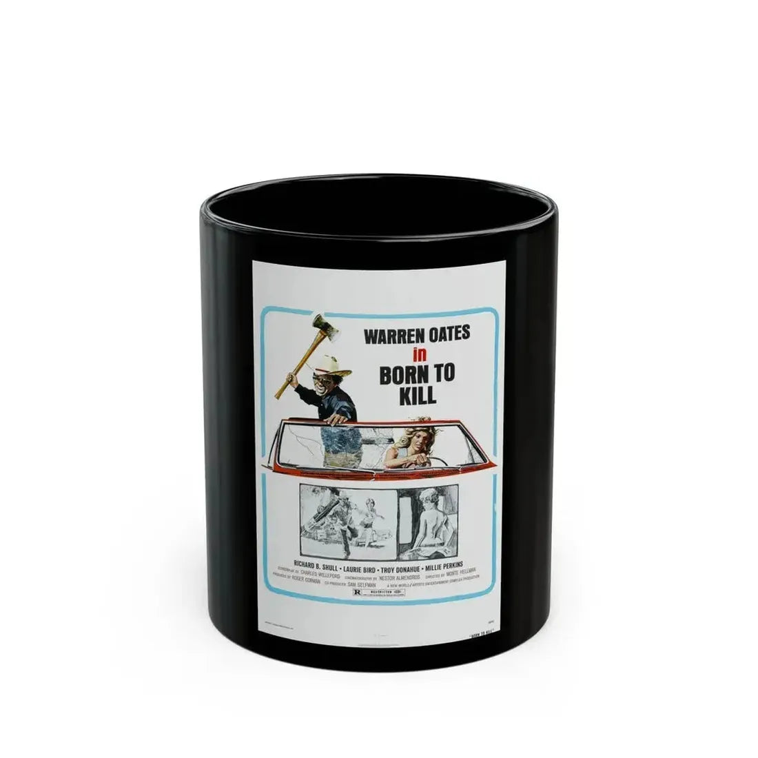 BORN TO KILL 1974 Movie Poster - Black Coffee Mug 11oz - Go Mug Yourself
